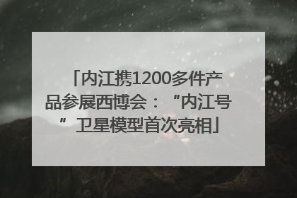 内江携1200多件产品参展西博会：“内江号”卫星模型首次亮相