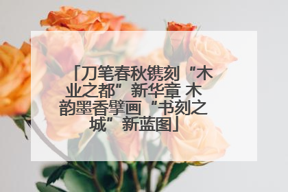 刀笔春秋镌刻“木业之都”新华章 木韵墨香擘画“书刻之城”新蓝图