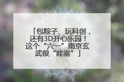 包粽子、玩科创，还有3D开心乐园！这个“六一”南京玄武很“哇塞”