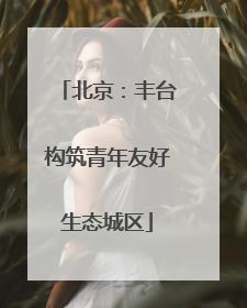 北京：丰台构筑青年友好生态城区