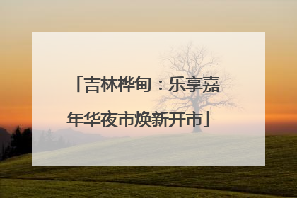 吉林桦甸：乐享嘉年华夜市焕新开市