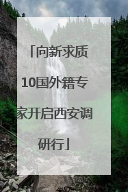 向新求质 10国外籍专家开启西安调研行
