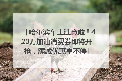 哈尔滨车主注意啦！420万加油消费券即将开抢，满减优惠享不停