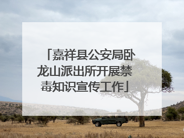 嘉祥县公安局卧龙山派出所开展禁毒知识宣传工作