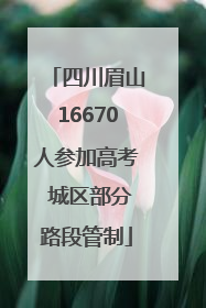 四川眉山16670人参加高考 城区部分路段管制