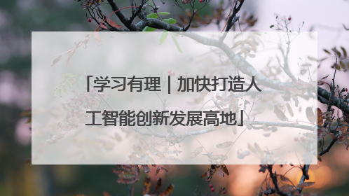 学习有理｜加快打造人工智能创新发展高地