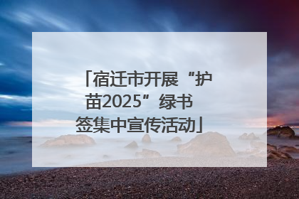 宿迁市开展“护苗2025”绿书签集中宣传活动