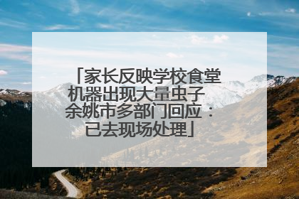 家长反映学校食堂机器出现大量虫子 余姚市多部门回应：已去现场处理