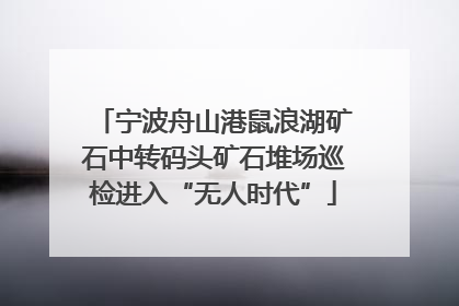 宁波舟山港鼠浪湖矿石中转码头矿石堆场巡检进入“无人时代”
