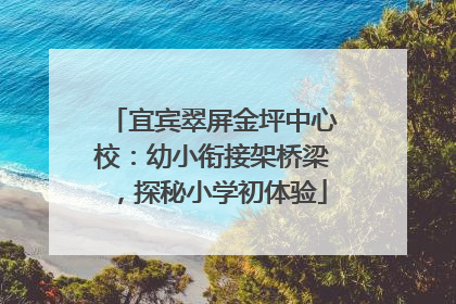 宜宾翠屏金坪中心校：幼小衔接架桥梁，探秘小学初体验