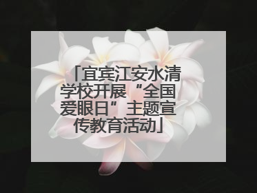 宜宾江安水清学校开展“全国爱眼日”主题宣传教育活动