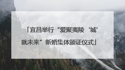 宜昌举行“爱聚夷陵‘城’就未来”新婚集体颁证仪式
