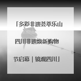 多彩非遗荟萃乐山 四川非遗焕新购物节启幕｜镜观四川