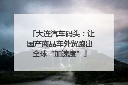 大连汽车码头：让国产商品车外贸跑出全球“加速度”
