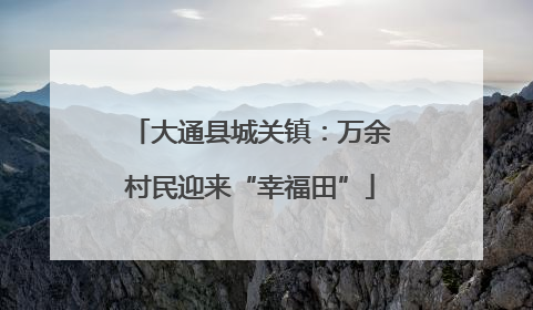 大通县城关镇：万余村民迎来“幸福田”