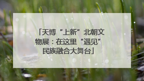 天博“上新”北朝文物展：在这里“遇见”民族融合大舞台