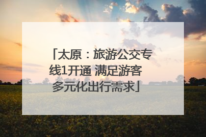 太原：旅游公交专线1开通 满足游客多元化出行需求