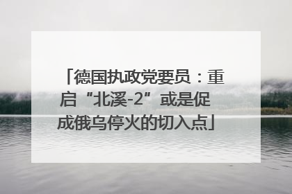 德国执政党要员：重启“北溪-2”或是促成俄乌停火的切入点