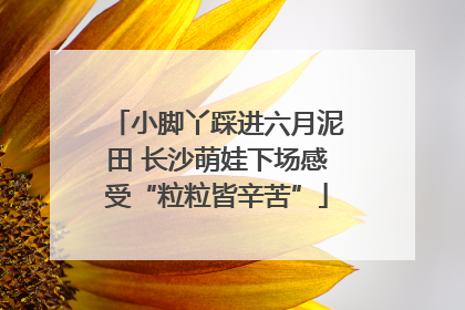 小脚丫踩进六月泥田 长沙萌娃下场感受“粒粒皆辛苦”