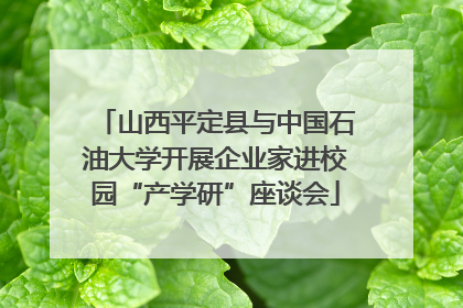 山西平定县与中国石油大学开展企业家进校园“产学研”座谈会