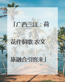 广西三江：荷花伴侗歌 农文旅融合引客来