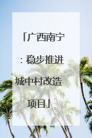 广西南宁：稳步推进城中村改造项目
