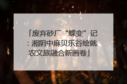 废弃砂厂“蝶变”记：湘阴中麻贝乐谷绘就农文旅融合新画卷