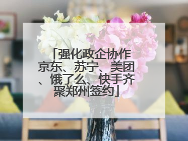 强化政企协作 京东、苏宁、美团、饿了么、快手齐聚郑州签约