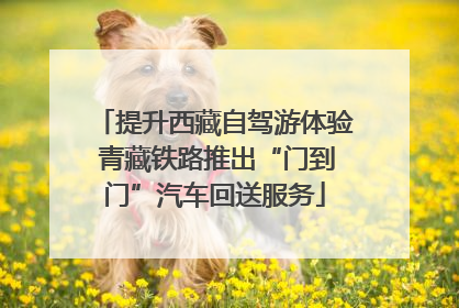 提升西藏自驾游体验 青藏铁路推出“门到门”汽车回送服务