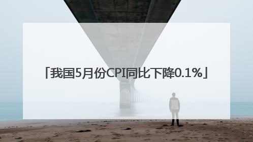 我国5月份CPI同比下降0.1%