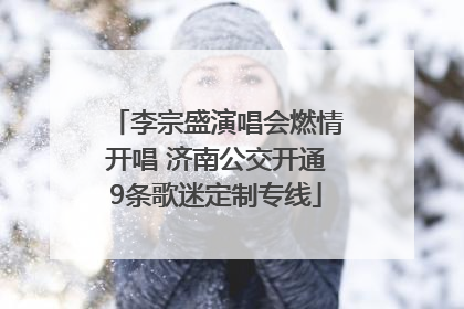 李宗盛演唱会燃情开唱 济南公交开通9条歌迷定制专线