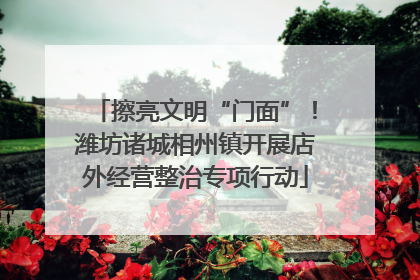 擦亮文明“门面”！潍坊诸城相州镇开展店外经营整治专项行动
