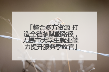 整合多方资源 打造全链条赋能路径，无锡市大学生就业能力提升服务季收官