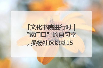 文化书院进行时｜“家门口”的自习室，桑杨社区织就15分钟学习生活圈