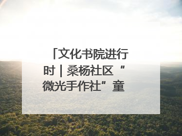 文化书院进行时｜桑杨社区“微光手作社”童心绘夏韵