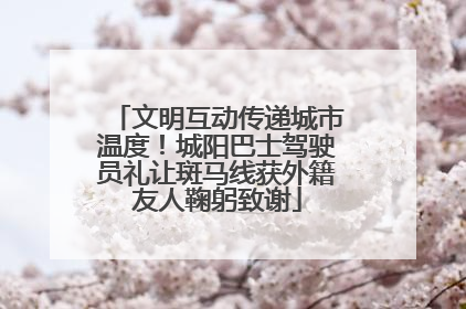 文明互动传递城市温度！城阳巴士驾驶员礼让斑马线获外籍友人鞠躬致谢