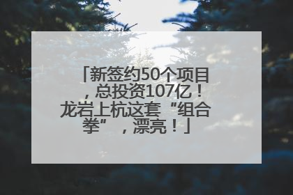 新签约50个项目，总投资107亿！龙岩上杭这套“组合拳”，漂亮！
