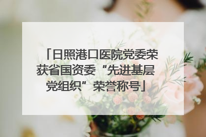 日照港口医院党委荣获省国资委“先进基层党组织”荣誉称号