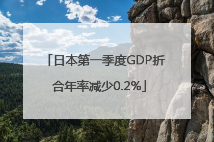 日本第一季度GDP折合年率减少0.2%