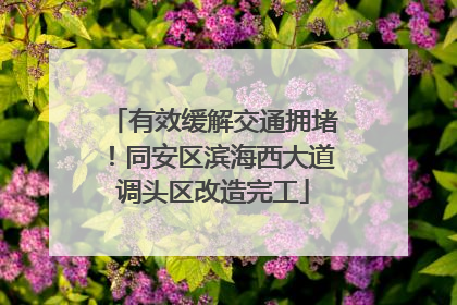 有效缓解交通拥堵！同安区滨海西大道调头区改造完工
