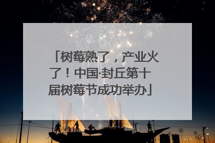 树莓熟了，产业火了！中国·封丘第十届树莓节成功举办
