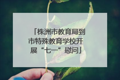 株洲市教育局到市特殊教育学校开展“七一”慰问