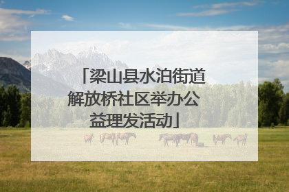 梁山县水泊街道解放桥社区举办公益理发活动