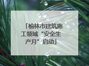 榆林市建筑施工领域“安全生产月”启动