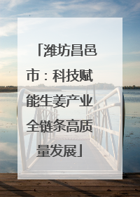 潍坊昌邑市：科技赋能生姜产业全链条高质量发展