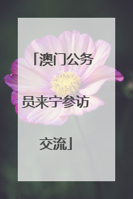 澳门公务员来宁参访交流