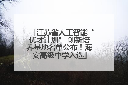 江苏省人工智能“优才计划” 创新培养基地名单公布！海安高级中学入选