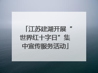 江苏建湖开展“世界红十字日”集中宣传服务活动