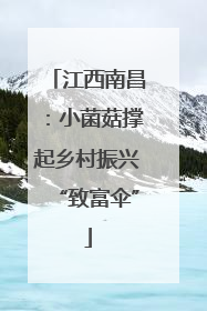 江西南昌：小菌菇撑起乡村振兴“致富伞”