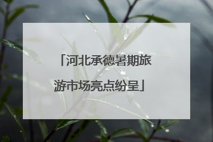 河北承德暑期旅游市场亮点纷呈